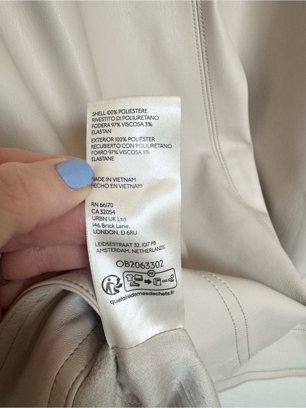 Pilcro by Anthropologie Shift Faux Leather Mini Dress SZ 4 Bone - Picture 10 of 10